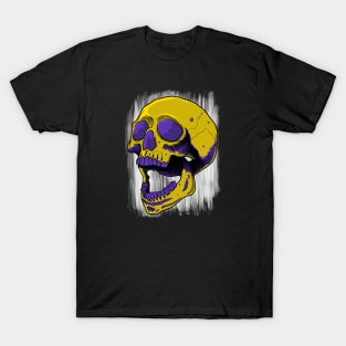 Screaming Skull with White Paint Smear T-Shirt